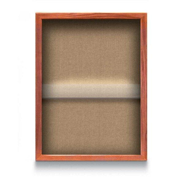 Indoor Enclosed Combo Board, 48"x36", Black Frame/Black Porc & Forbo